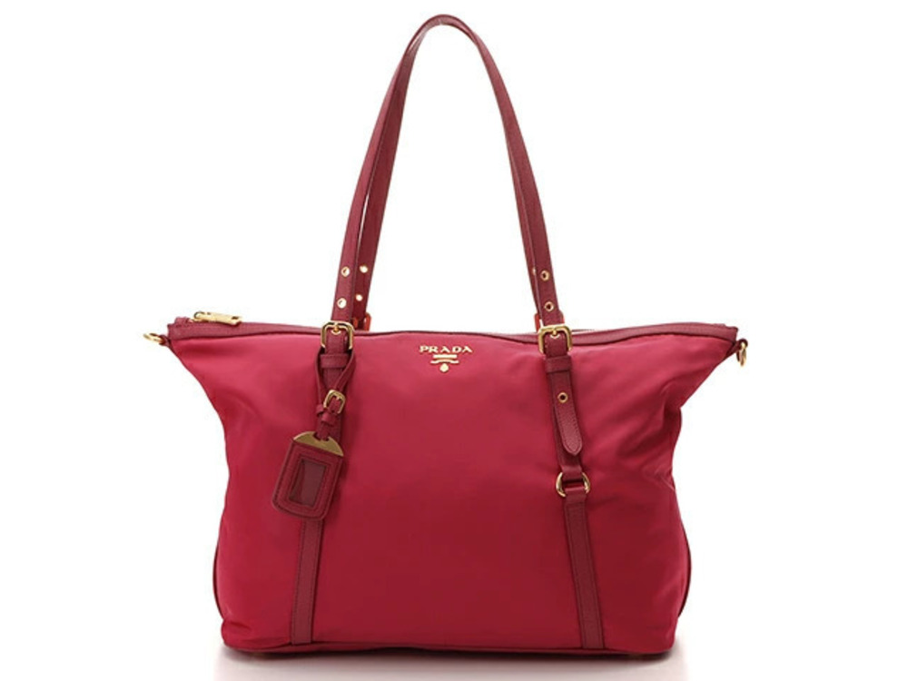 Prada Tote Tessuto Saffiano Bag Pink
